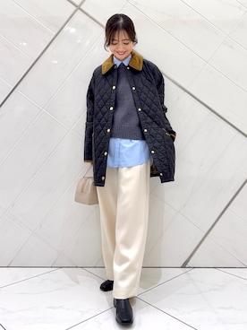 「アイテム（その他アウター）」を使った、井上　裕美さん（レディース・158cm）の秋コーディネート