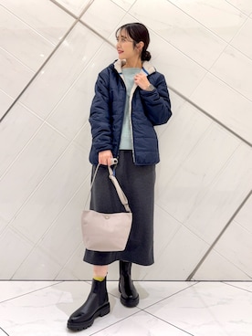 「eness（エネス）のアイテム」を使った、井上　裕美さん（レディース・158cm）の冬コーディネート