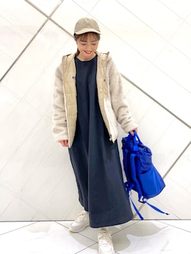 「patagonia」｜「アイテム（ワンピース/ドレス）」を使った、イノウエ ユミさん（レディース・158cm）の秋コーディネート