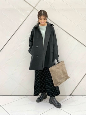 「doors」｜「アイテム（ピーコート）」を使った、井上　裕美さん（レディース・158cm）の秋コーディネート