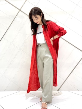 「CHEVRE（シェーブル）のアイテム」を使った、井上　裕美さん（レディース・158cm）の夏コーディネート