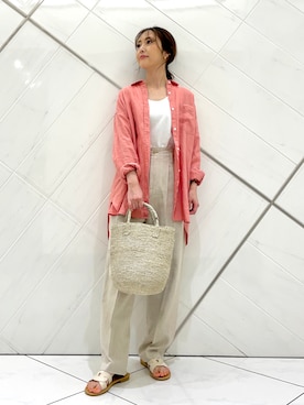 「アイテム（タンクトップ）」を使った、イノウエ ユミさん（レディース・158cm）の春コーディネート