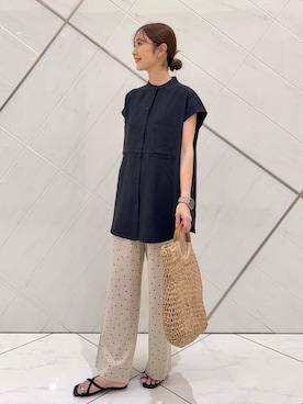 「RODE SKO（ロデスコ）のアイテム」を使った、井上　裕美さん（レディース・158cm）の夏コーディネート