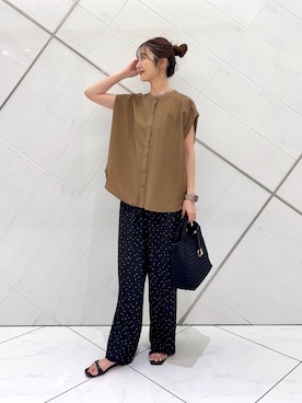 「RODE SKO（ロデスコ）のアイテム」を使った、井上　裕美さん（レディース・158cm）の夏コーディネート