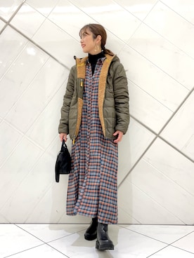 「patagonia」｜「アイテム（ワンピース/ドレス）」を使った、イノウエ ユミさん（レディース・158cm）の秋コーディネート