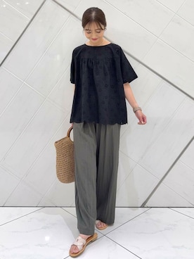 「URBAN RESEARCH DOORS（アーバンリサーチドアーズ）のアイテム（シャツ/ブラウス）」を使った、イノウエ ユミさん（レディース・158cm）の夏コーディネート
