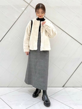 「アーバンリサーチドアーズ」｜「アイテム（ワンピース/ドレス）」を使った、井上　裕美さん（レディース・158cm）の秋コーディネート