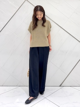「アイテム（パンプス）」を使った、井上　裕美さん（レディース・158cm）の夏コーディネート