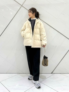 「骨格ウェーブ」｜「アイテム（その他アウター）」を使った、井上　裕美さん（レディース・158cm）の秋コーディネート