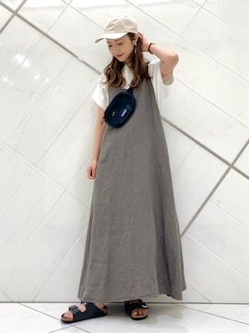 「patagonia」｜「アイテム（ワンピース/ドレス）」を使った、イノウエ ユミさん（レディース・158cm）の夏コーディネート