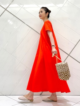 井上　裕美さん（レディース・158cm）の夏コーディネート