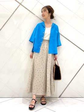 井上　裕美さん（レディース・158cm）の夏コーディネート