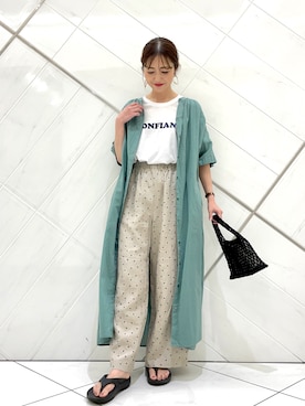 「CHEVRE（シェーブル）のアイテム」を使った、井上　裕美さん（レディース・158cm）の夏コーディネート