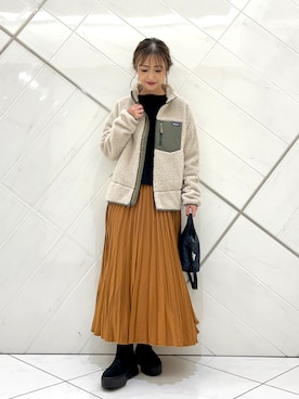 「レトロX」｜「アイテム（ブーツ）」を使った、イノウエ ユミさん（レディース・158cm）の秋コーディネート