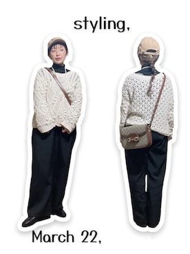 「select MOCA（セレクトモカ）の柔らかく履きやすいフェイクレザーゴールドビット付きローファー（ローファー）」を使った、kinokonokoさん（レディース・152cm）の春コーディネート