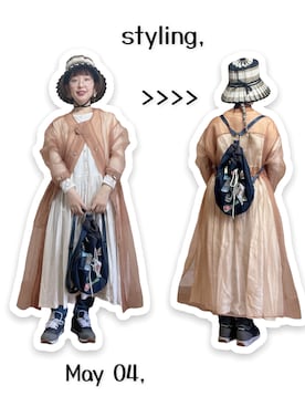 「IKKUNA（イクナ）のアイテム」を使った、kinokonokoさん（レディース・152cm）の春コーディネート