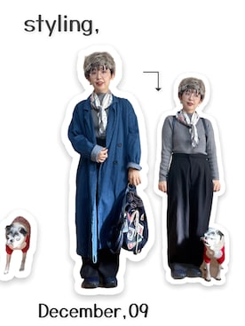 「selectmoca」｜「アイテム（その他アウター）」を使った、kinokonokoさん（レディース・152cm）の冬コーディネート