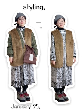 「cepo（セポ）のアイテム（ブルゾン）」を使った、kinokonokoさん（レディース・152cm）の冬コーディネート