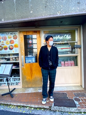 「アイテム（財布）」を使った、べやしーさん（メンズ・176cm）の秋コーディネート