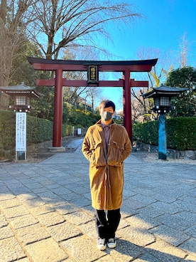 「Ranch standard（ランチスタンダード）のアイテム」を使った、べやしーさん（メンズ・176cm）の冬コーディネート