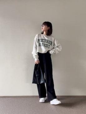 「しまむら（シマムラ）のアイテム（スウェット）」を使った、no nameさん（レディース・161cm）の冬コーディネート