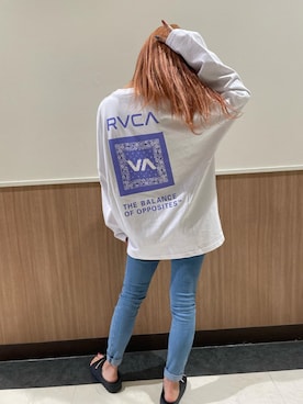 「RVCA（ルーカ）のアイテム」を使った、murasaki_officialさん（レディース・165cm）の秋コーディネート