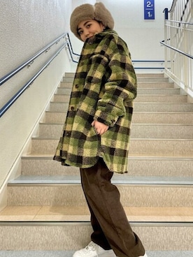 「スタッフコーデ」｜「アイテム（その他アウター）」を使った、murasaki_officialさん（レディース・153cm）の冬コーディネート