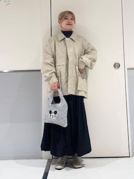 「アイテム（カバーオール）」を使った、ルナさん（レディース・154cm）の秋コーディネート