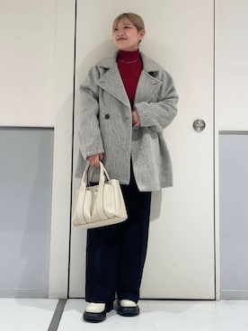 「SENSE OF PLACE by URBAN RESEARCH（センスオブプレイスバイアーバンリサーチ）の『消臭』サイドゴアボリュームソールブーツ（ブーツ）」を使った、ルナさん（レディース・154cm）の冬コーディネート