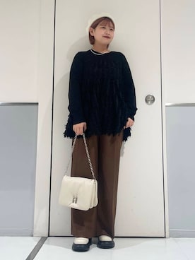 「SENSE OF PLACE by URBAN RESEARCH（センスオブプレイスバイアーバンリサーチ）の『消臭』サイドゴアボリュームソールブーツ（ブーツ）」を使った、ルナさん（レディース・154cm）の冬コーディネート