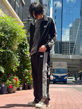 「Needles（ニードルス）のアイテム（ジャケット/アウター）」を使った、佐々木空翔(ササキヒロト)さん（メンズ・175cm）の春コーディネート