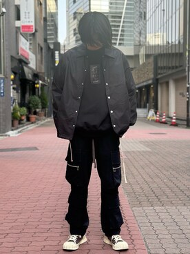 「DANKE SCHON（ダンケシェーン）のアイテム（その他アウター）」を使った、佐々木空翔(ササキヒロト)さん（メンズ・175cm）の春コーディネート