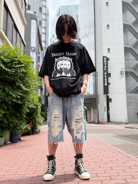 「WHITELAND（ホワイトランド）のアイテム（パンツ）」を使った、佐々木空翔(ササキヒロト)さん（メンズ・175cm）の春コーディネート