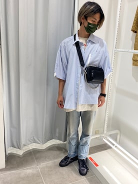 「WHITELAND（ホワイトランド）のアイテム（バッグ）」を使った、佐々木空翔(ササキヒロト)さん（メンズ・175cm）の夏コーディネート