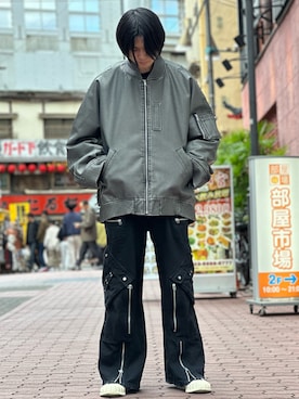 「WHITELAND（ホワイトランド）のアイテム（ジャケット/アウター）」を使った、佐々木空翔(ササキヒロト)さん（メンズ・175cm）の冬コーディネート