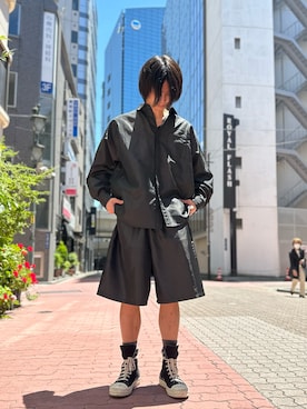 「WHITELAND（ホワイトランド）のアイテム（その他パンツ）」を使った、佐々木空翔(ササキヒロト)さん（メンズ・175cm）の春コーディネート