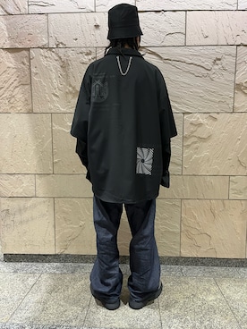 「DANKE SCHON（ダンケシェーン）のDankeSchon/ダンケシェーン/フォトチェーンシャツ（シャツ/ブラウス）」を使った、佐々木空翔(ササキヒロト)さん（メンズ・175cm）の冬コーディネート