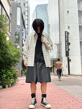 「L.H.P（エルエイチピー）のアイテム」を使った、佐々木空翔(ササキヒロト)さん（メンズ・175cm）の夏コーディネート