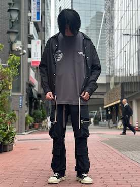 「DANKE SCHON（ダンケシェーン）のアイテム（その他アウター）」を使った、佐々木空翔(ササキヒロト)さん（メンズ・175cm）の春コーディネート