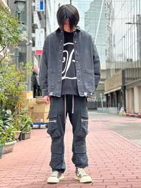 「DANKE SCHON（ダンケシェーン）のアイテム（デニムジャケット）」を使った、佐々木空翔(ササキヒロト)さん（メンズ・175cm）の春コーディネート