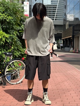 「WHITELAND（ホワイトランド）のアイテム（その他パンツ）」を使った、佐々木空翔(ササキヒロト)さん（メンズ・175cm）の夏コーディネート