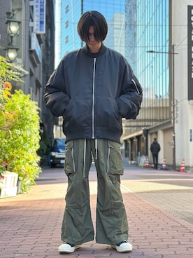 「WHITELAND（ホワイトランド）のアイテム（ジャケット/アウター）」を使った、佐々木空翔(ササキヒロト)さん（メンズ・175cm）の冬コーディネート