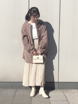 「SLURR（スラ―）のアイテム（その他アウター）」を使った、˚࿀̊˚さん（レディース・158cm）の秋コーディネート