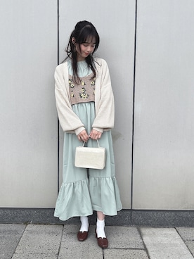 「earth music&ecology（アースミュージックアンドエコロジー）のアイテム」を使った、˚࿀̊˚さん（レディース・158cm）の春コーディネート