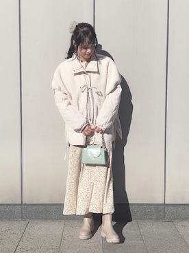 「SLURR（スラ―）のアイテム（ブルゾン）」を使った、˚࿀̊˚さん（レディース・158cm）の冬コーディネート