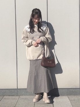 「サイドゴアブーツ」｜˚࿀̊˚さん（レディース・158cm）の冬コーディネート