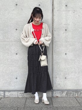 「SLURR（スラ―）のアイテム」を使った、˚࿀̊˚さん（レディース・158cm）の春コーディネート