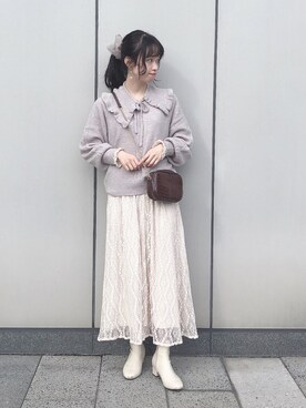「SLURR（スラ―）のアイテム（ワンピース/ドレス）」を使った、˚࿀̊˚さん（レディース・158cm）の秋コーディネート