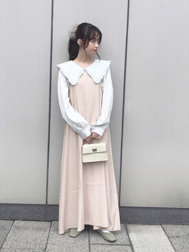 「SLURR（スラ―）のアイテム（ワンピース/ドレス）」を使った、˚࿀̊˚さん（レディース・158cm）の秋コーディネート