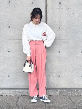 「SLURR（スラ―）のアイテム」を使った、˚࿀̊˚さん（レディース・158cm）の春コーディネート